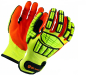 Mobile Preview: Sicherheits-Handschuhe Größe XL, neon gelb-orange