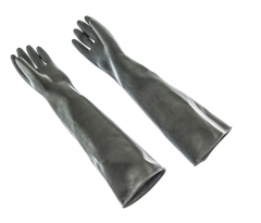 Handschuhe, ca. 58 cm lang -  aus Gummi, Größe XL