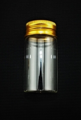 Sammelglas - klar - 25 ml - für ca. 235 Gramm = ca. 7,5 oz Gold - goldener Aluminium-Schraubdeckel