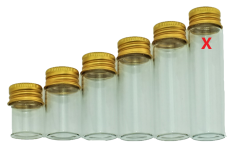 Sammelglas - klar - 20 ml  - für ca. 190 gr = ca. 6 oz Gold - goldener Aluminium-Schraubdeckel