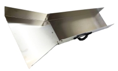 Preview: Leere WASCHRINNE zum Selbstbestücken  --- 119,5 cm lang - 25,6 cm breit -- Trichter 45 cm breit