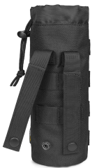 Preview: Molle Bottle Bag - schwarz - 21 cm x Ø 9 cm - Tasche für Flaschen - Rucksack
