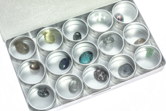 Preview: Aluminium - Display mit 15 Dosen, 35 mm