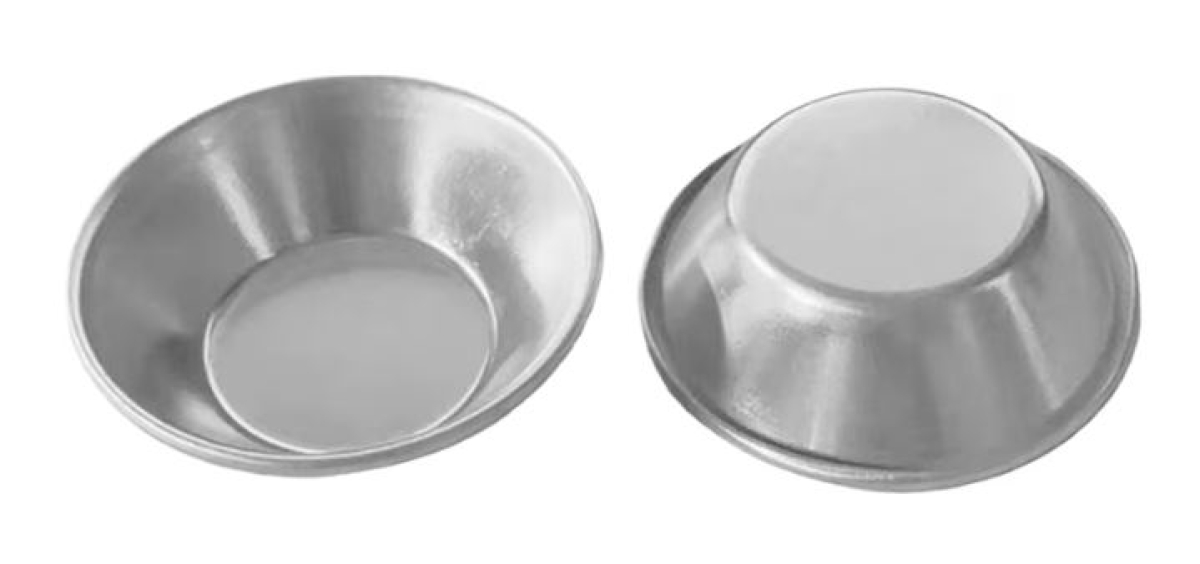 Waagschale aus Aluminium, Durchmesser ca. 7 cm